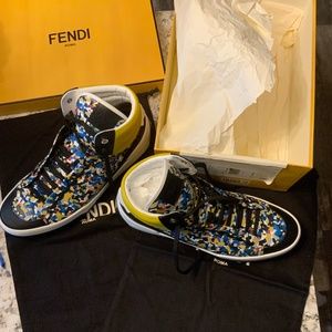 Fendi Confetti Pattern High Tops